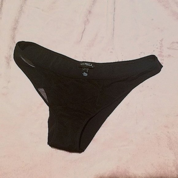 La Perla Other - La Perla Black Nylon Low-Rise Bikini Lingerie